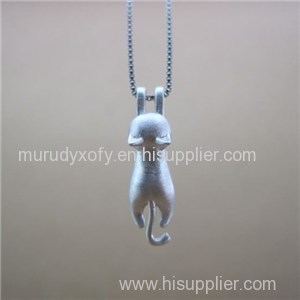 Long Tailer Cat Pendants Necklace SSN005