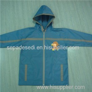 YJ-1143 Boys Toddlers Blue PVC Windbreaker Rain Jacket Coat Raincoats For Kids