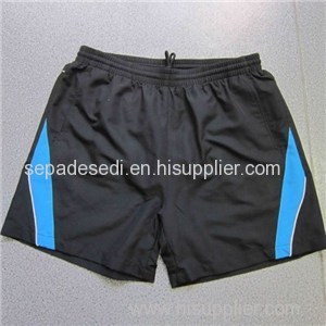 YJ-3026 Mens Microfiber Drawstring Track Shorts Elastic Waist Gym Wear Men