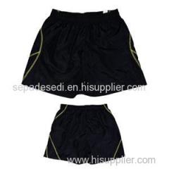 YJ-3014 Mens Black Lined Microfiber Sports Summer Shorts For Men