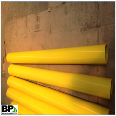 galvanized or powder coated yellow in ground steel bollards