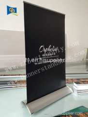 A4 mini roll up display/aluminum tabletop roll up banner stands with printing