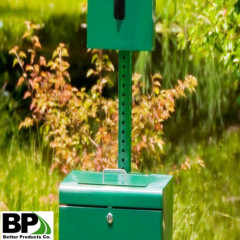 steel square post with holes for pet waste station