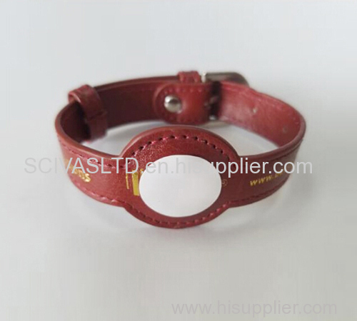 RFID Leather wristband tag