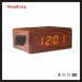 trending hot products 2017 wooden LED digital display alarm clock with speaker box and Qi charging