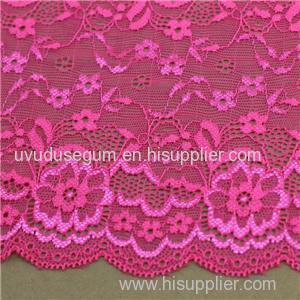 Nylon Spandex Jacquard 18.5 Cm rose red Galloon Lace for dress fabric (J0017)
