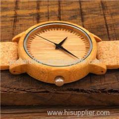 Custom Logo Leather Band Wood Watch