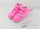 Superior PU Night Luminous Pink LED Shoes Outsole No Laces American FCC Certification