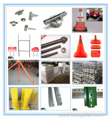 Outdoor Safety Galvanized Perforated Square Sign Post Tubing