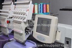 9/12 colores double heads embroidery machine for cap/T-shirt/shoes/flat embroidery