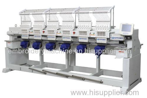 Touch Screen High Speed Tubular 6 Head Computerised Embroidery Machine with CE & SGS CERTIFICATE