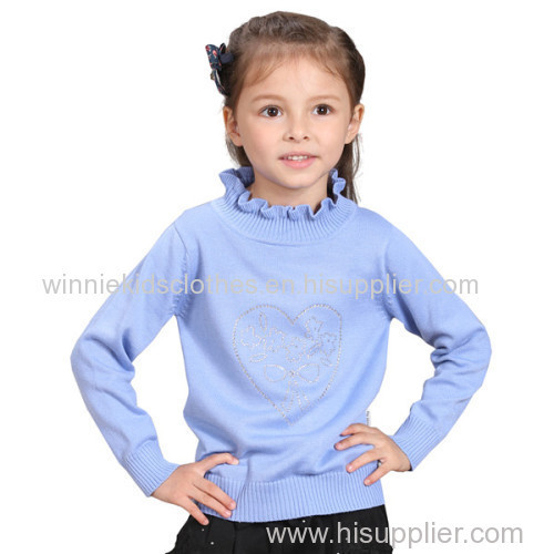 Hot Sale Warm Turtleneck Girls Sweater