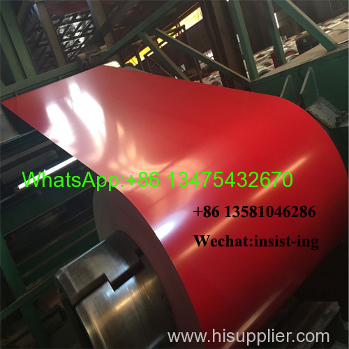 PPGI/color coated steel coil/pre painted g40 galvanized steel coil/Color Coated Corrugated Metal House Roofing