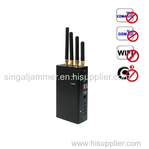 Signal Jammer 3G GSM CDMA Signal Jammer WiFi Signal Jammer Cell Phone 3G WiFi Signal Jammer Cooling Fans Output 3W