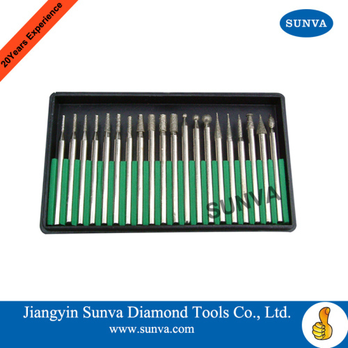 SUNVA Diamond Mounted Points 20pcs/set /Diamond Burrs /Diamond Tools