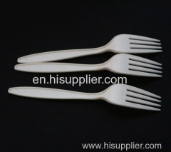 Cornstarch Flat Fork/ Biodegradable Cutlery for Traveling