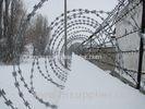 Prison / Airport Fence Security Wire Ultra Durable Anti Aging Barbed Wire Coil