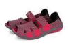 Custom Comfortable Stretch Weave Shoes Red Flat Casual Summer Sandals