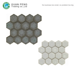 Ice Porcelain Herringbone Mosaic Wall Tile