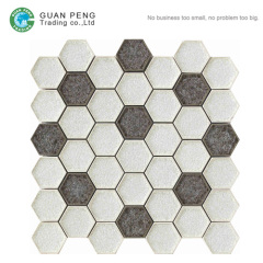 Ice Porcelain Herringbone Mosaic Wall Tile