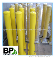 Galvanized and Powder Coated Yellow Steel bollards for Safety