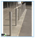 Road Safety Yellow Powder Coated Galvanized Steel Bollards