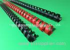 Black / Red Plastic Binding Combs 20mm Punched Into Papers Rectangular Holes