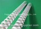 White 28 mm Plastic Binding Combs 21 Rings 50Pcs / Box For Easy Reading