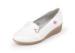 Genuine leather rubber sole white hospital nurse work shoes with no laces