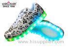 Music Notes Low Top Boys Girls Flashing Shoes Light Up Shiny Sport Dance Footwear