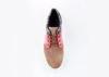 Two Tone Red Brown Canvas Lace Up Shoes Casual Footwear Slip Resistant