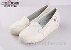 white color slip on a Soft skateher running hospital shoes for women TPR outsole