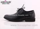 Italy Fashion Round Toe Leather Dress Shoes Comfortable Low Heel PU Lining