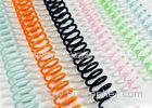 Different Color Plastic Spiral Binding Coils 48 Rings For Office Home School