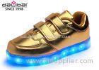 Gold Baby Light Shoes Active Kids Flashing Trainers 3 Hours Charging Time