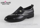 Professional Breathable Wide Leather Dress Shoes Non Lace Up With Air Hole