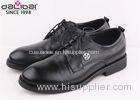 Professional Custom Flat Leather Dress Shoes Round Head For Wedding Party Office