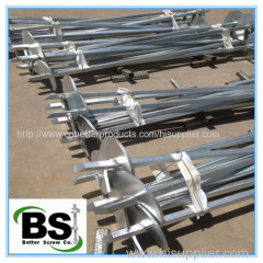 Galvanized Steel Helical Screw Pilings for New Building Foundation