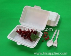 Disposable biodegradable bagasse food box/ bagasse food container