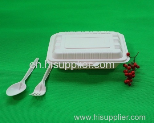 China factory corn starch takeaway food container/food box