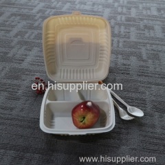 Disposable Bagasse Food Box 3 Compartments/100% Biodegradable Bagasse Dinnerware