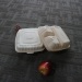 Disposable Bagasse Food Box 3 Compartments/100% Biodegradable Bagasse Dinnerware