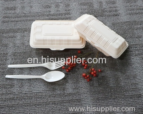 Disposable Picnic Lunch Boxes/Biodegradable Plant Pulp Take Out Lunch Boxes