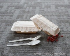 Big Size Take Away Salad Box Disposable/ Biodegradable Bagasse Pulp Salad Boxes with 600ML Capacity