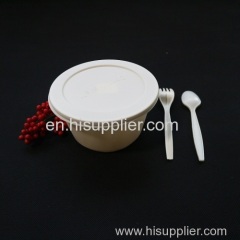 WHITE PLASTIC DISPOSABLE SERVING PLATTER BOWLS 800ml LARGE TABLEWARE