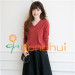 100% cashmere V-neck pullover sweater for women