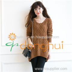 100% cashmere V-neck pullover sweater for women