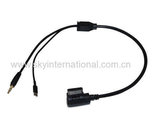 AUX media Interface Cable for Mercedes Benz Charging for iPod iPhone 50CM