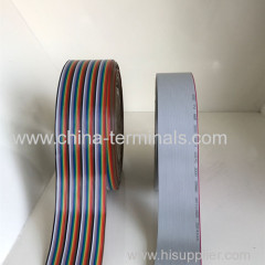 flat cable mutli color Ribbon Cable 10-64p 1.27mm 300V 105℃