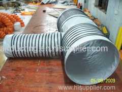 A complete set of yellow PVC ventilation duct for even air distribution